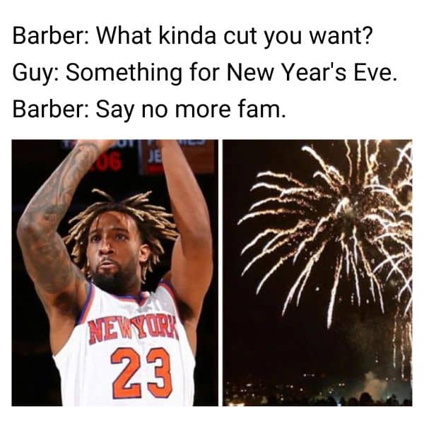 Funny New Year Meme on Haircut