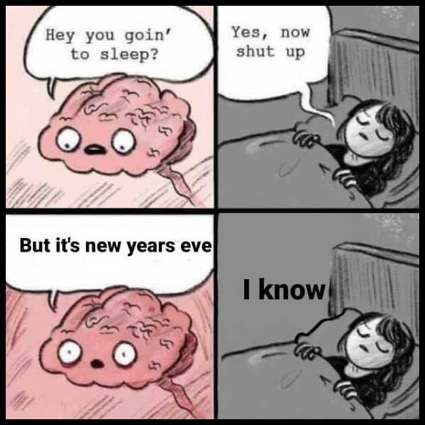 New Year Girl Meme on Sleep