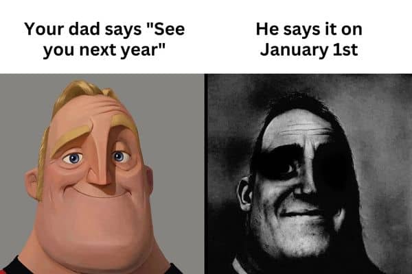 See You Next Year Meme on Dad