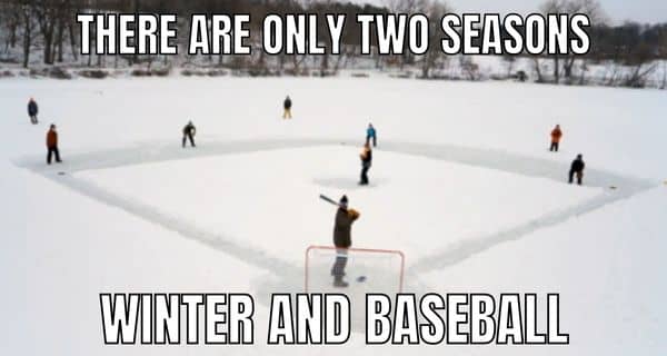 Winter and Baseball Meme