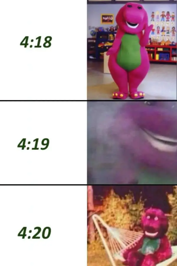 420 Day Meme on Barney
