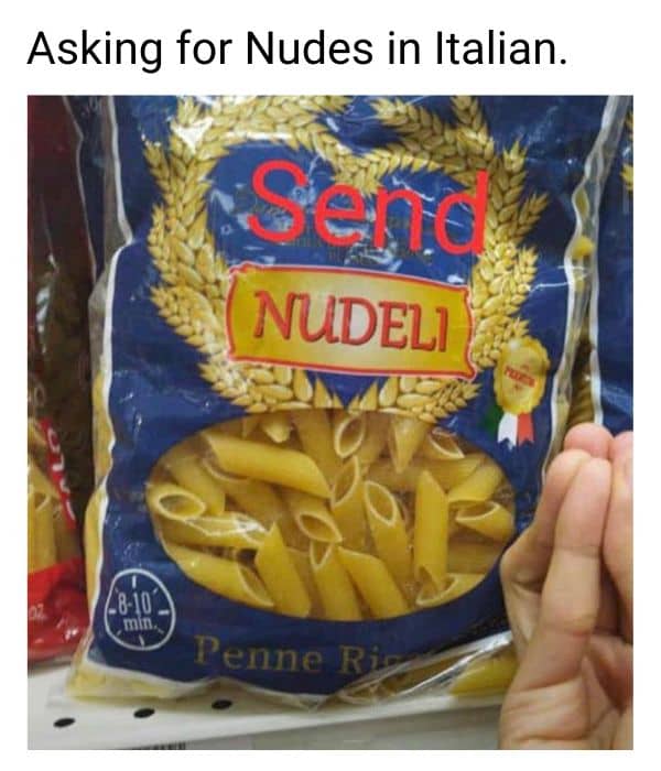 Asking For Nudes in Italian Meme
