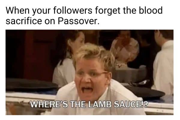 Lamb Sauce Meme on Passover