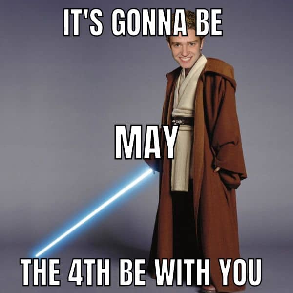 May The Fourth Be With You Meme on Justin Timberlake