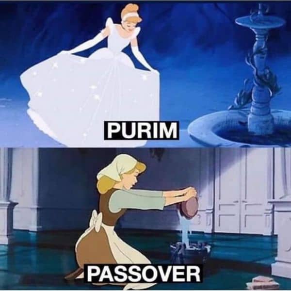 Purim vs Passover Meme