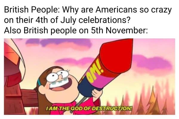 5th November Meme on 4th Of July