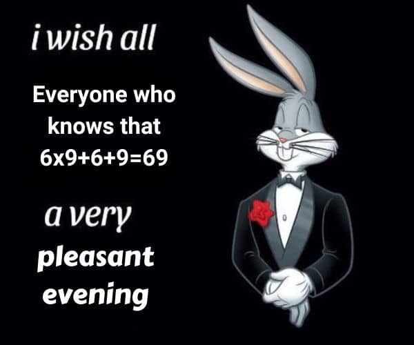 69 Maths Meme on Bugs Bunny