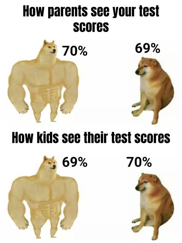 69 Test Score Meme on Students