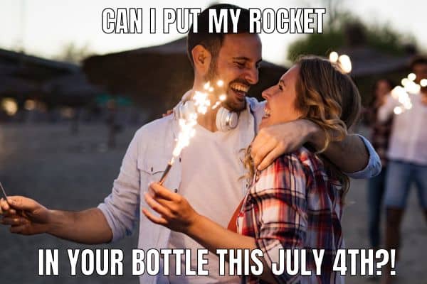 Inappropriate July 4th Meme on Couple