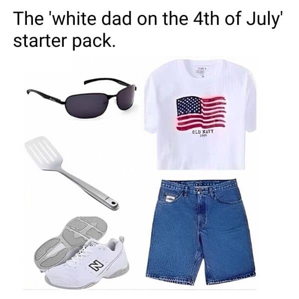 July 4th Starter Pack Meme on White People