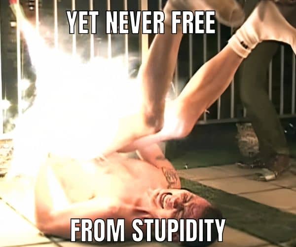 Yet Never Free From Stupidity Meme on Fourth of July