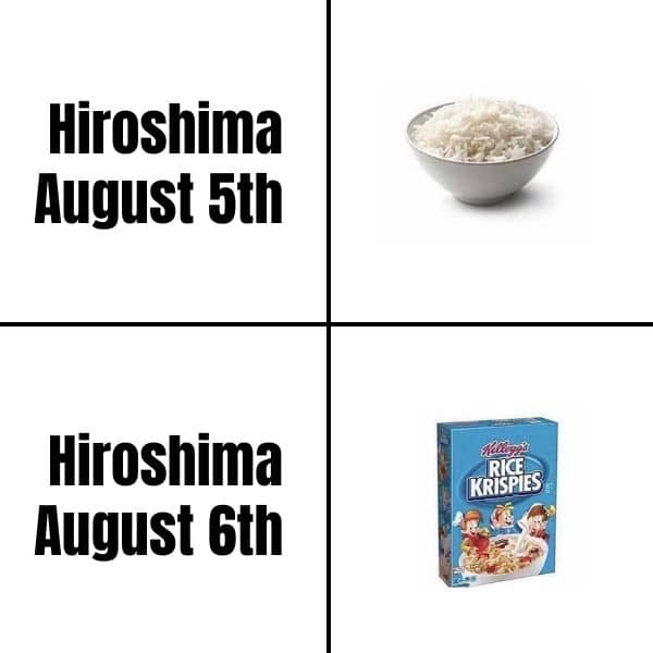 August 6th Vs 5th on Hiroshima