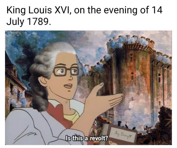 King Louis XVI Meme on French Revolution