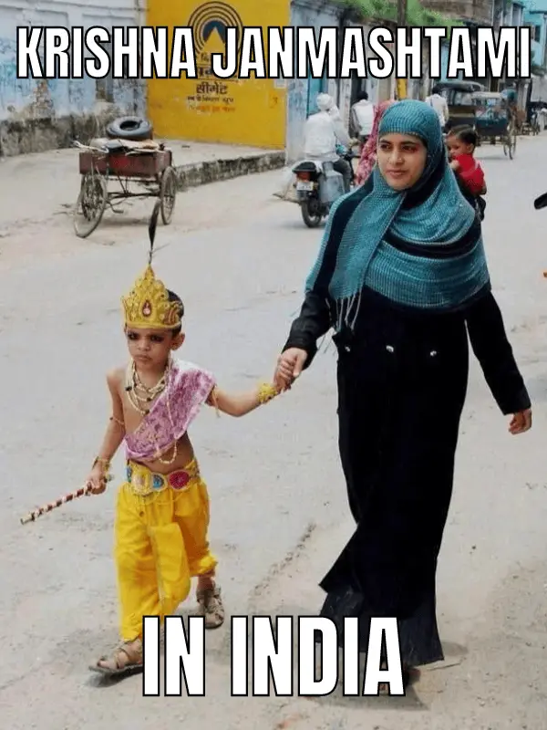 Indian Muslim Meme on Krishna Janmashtami
