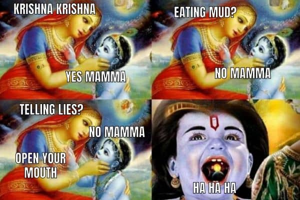 Krishna Meme on Johny Johny Yes Papa
