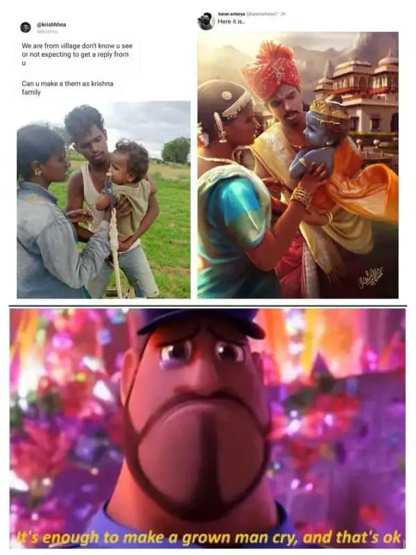 Poor Krishna Family Meme