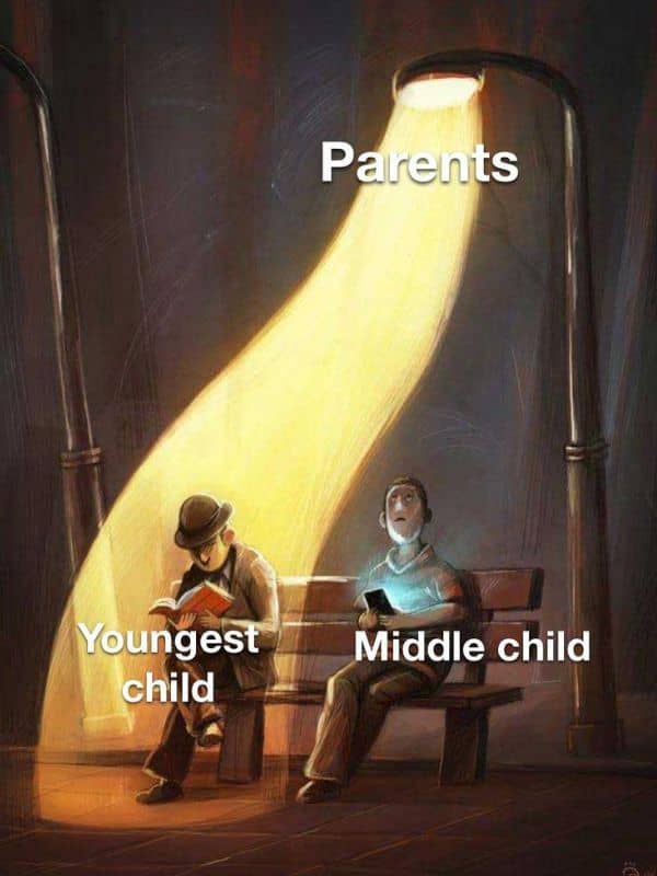 Youngest vs Middle Child Meme