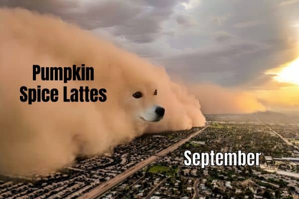 September Meme on Pumpkin Spice Lattes