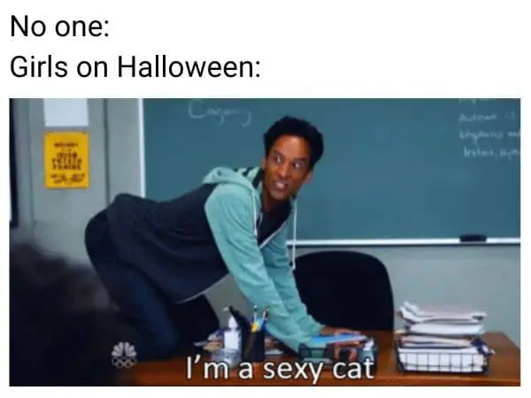 Sex Cat Meme on Halloween