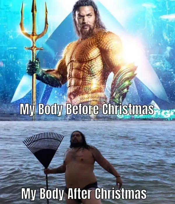 Body Before Vs After Christmas Meme
