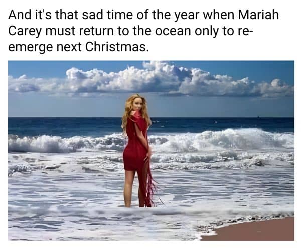End of Christmas Meme on Mariah Carey