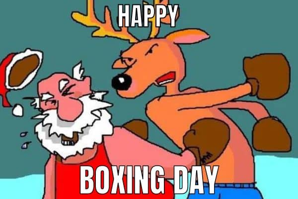 Happy Boxing Day Meme on Santa