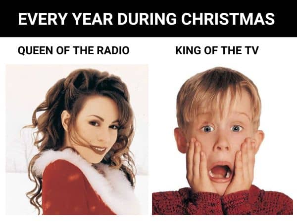 King of the Tv vs Queen of the Radio Meme on Christmas