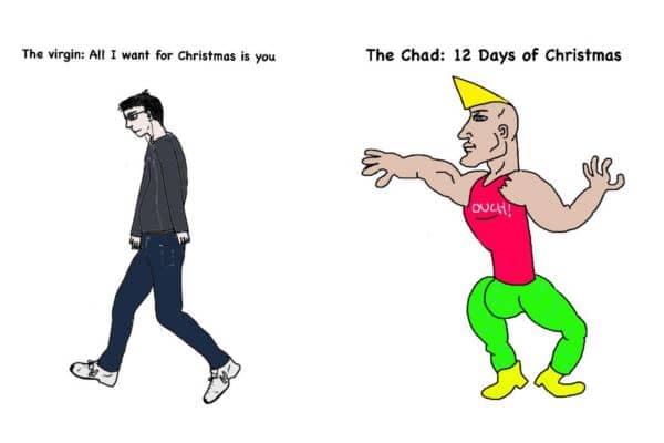Virgin vs Chad Meme on Christmas Song