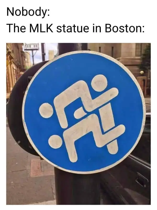MLK Statue Boston Meme