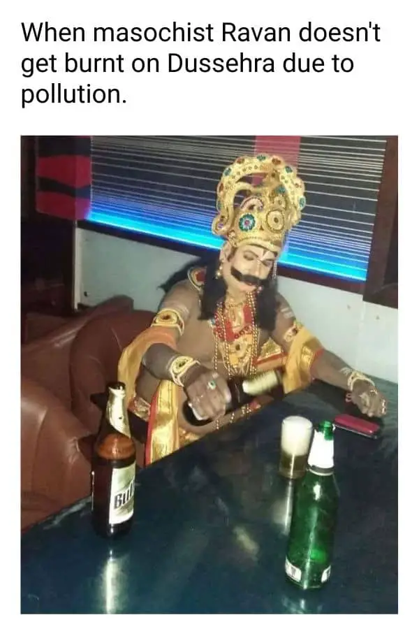 Dussehra Meme on Ravan Effigy