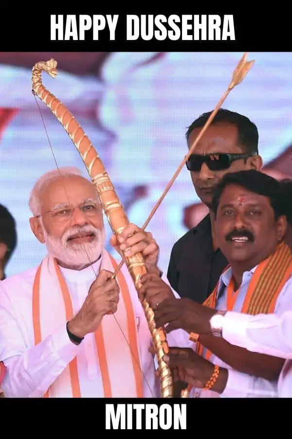 Happy Dussehra Meme on Modi