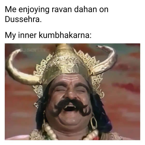 Ravan Dahan Meme on Kumbhakarna