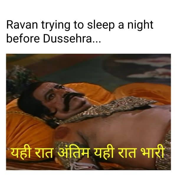 Ravan Sleep Meme on Dussehra