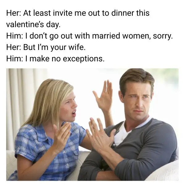 Couple Arguing Meme on Valentine's Day