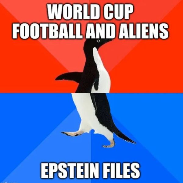 Funny Meme on World Cup Aliens and Epstein Files