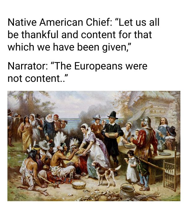 Native American Meme on Thanksgiving