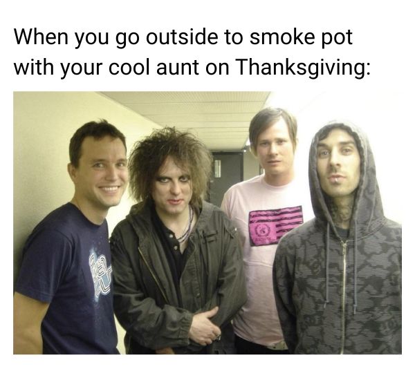Smoking Pot on Thanksgiving With Cool Aunt Meme