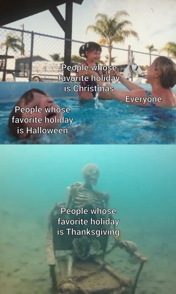 Thanksgiving vs Halloween vs Christmas Meme
